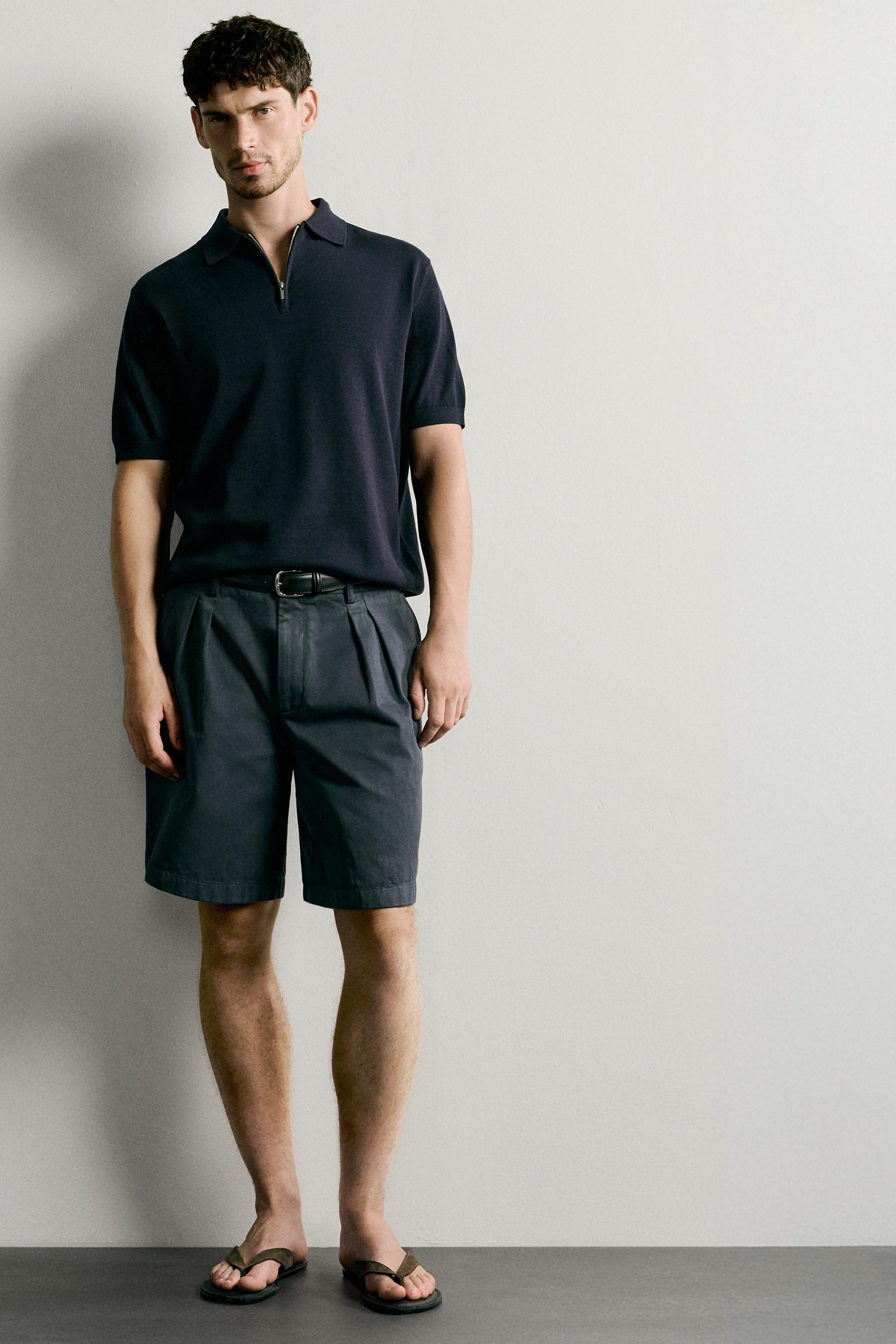 POLO EN MAILLE REGULAR FIT À ZIP